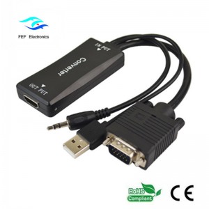 VGA 남성 대 HDMI 여성 + 오디오 + USB 전원 공급 장치 코드 : FEF-HIC-011
