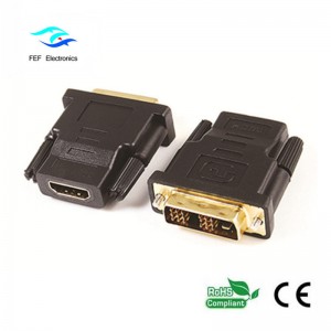 DVI (24 + 1) 남성 - HDMI 여성용 어댑터 금 / 니켈 도금 코드 : FEF-HD-003