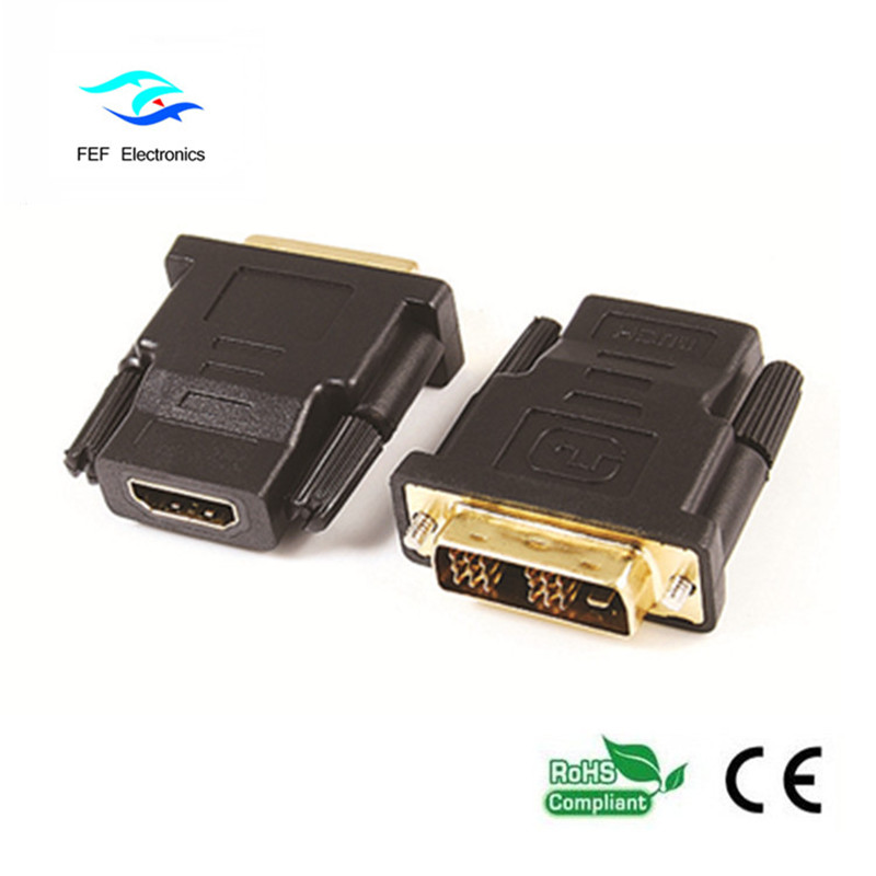 DVI (24 + 1) 남성 - HDMI 여성용 어댑터 금 / 니켈 도금 코드 : FEF-HD-003