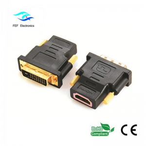 DVI (24 + 1) 남성 - HDMI 여성용 어댑터 금 / 니켈 도금 코드 : FEF-HD-004